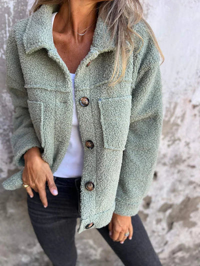 Dion - Chaqueta corta de lana con solapas