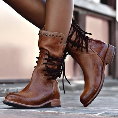 Annia – Botas de cuero con cordones