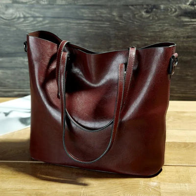 Nicole | Bolso de hombro de cuero vintage