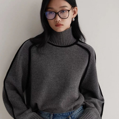 Emilie - Suéter de cuello alto suave