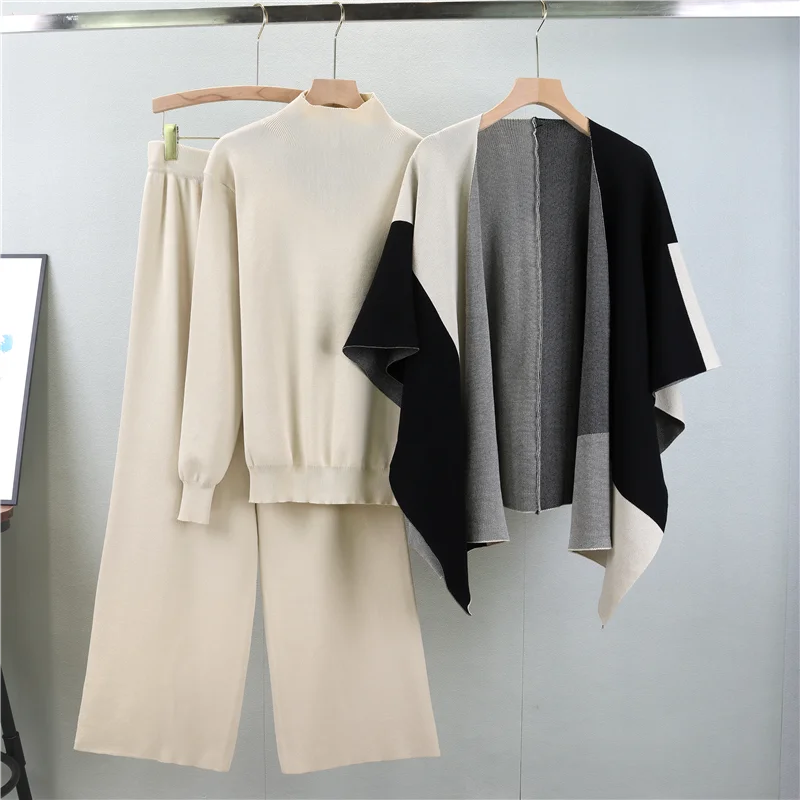 Nora – Elegante conjunto de punto de 3 piezas