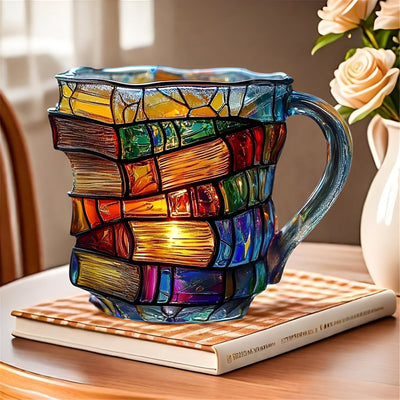 Taza con libro | Taza con libro pintado