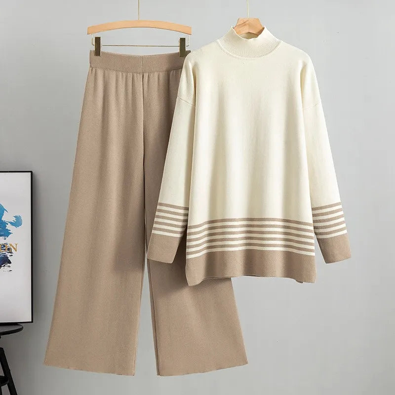 Irene – Gestrickts Pull­over‑und‑Hosen‑Set