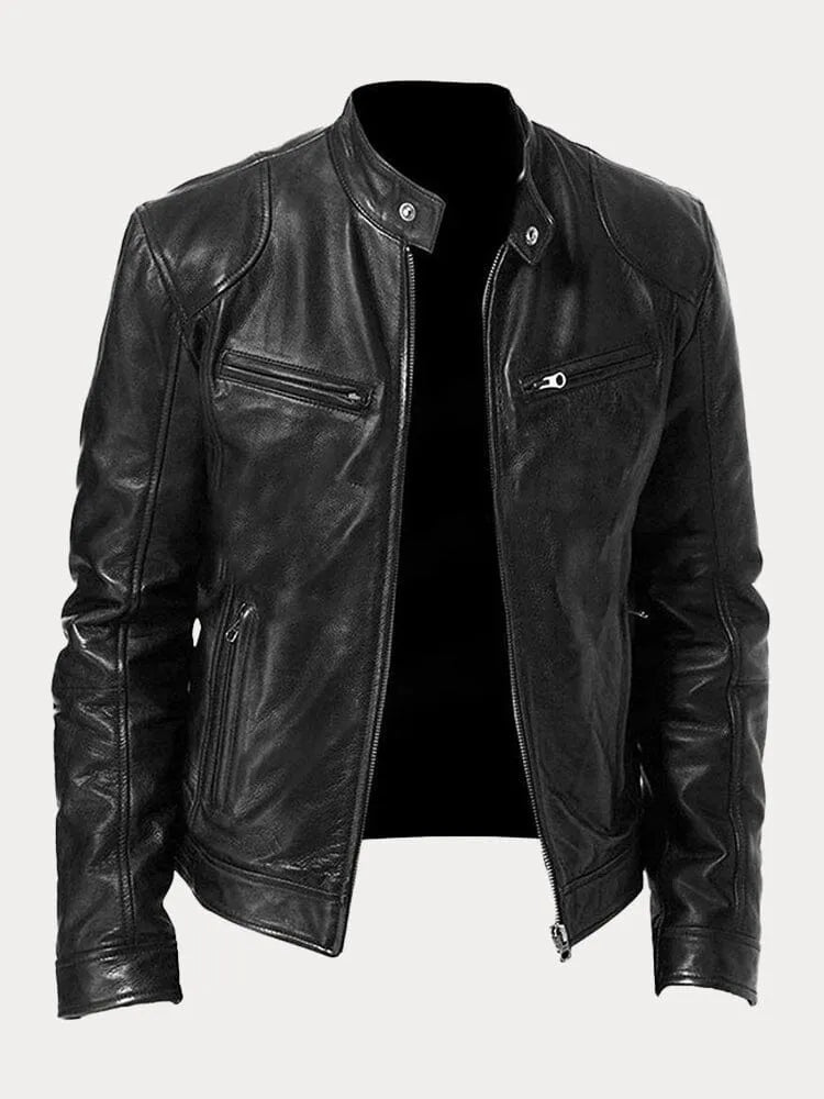 Lorenzo - Chaqueta de cuero informal