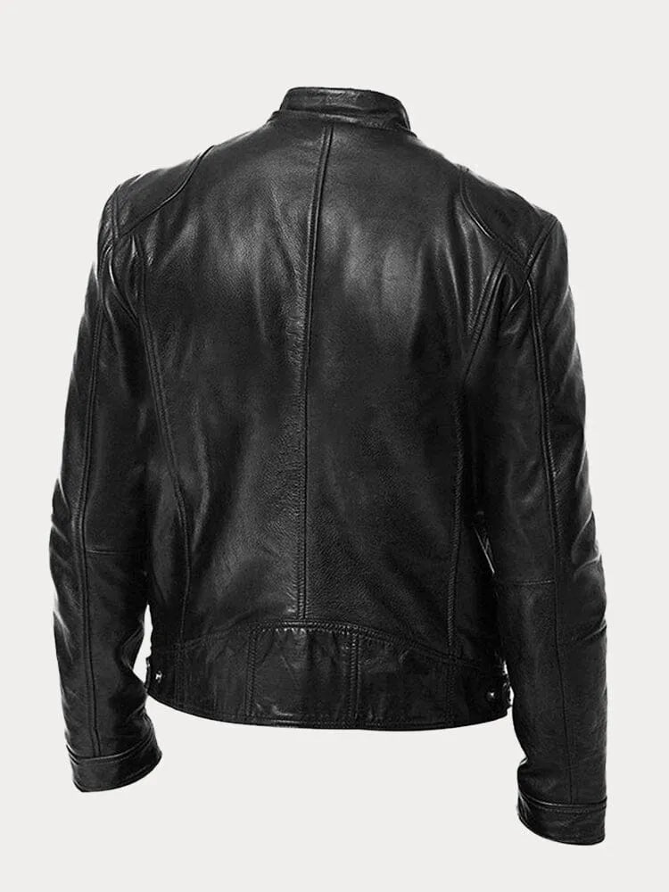 Lorenzo - Chaqueta de cuero informal