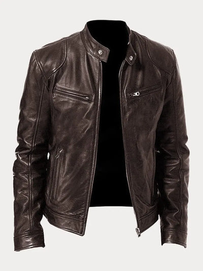 Lorenzo - Chaqueta de cuero informal