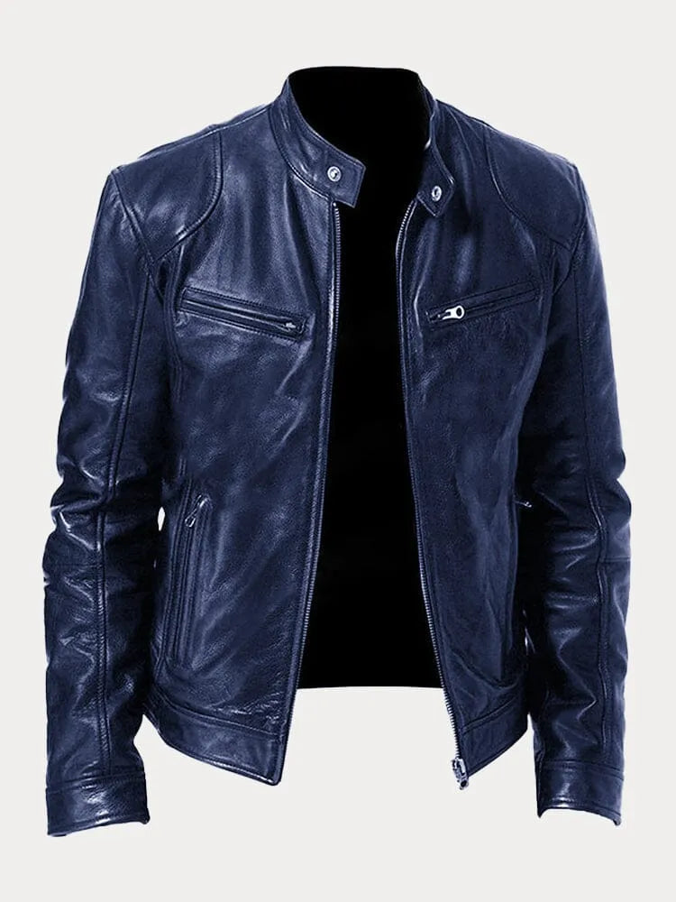Lorenzo - Chaqueta de cuero informal