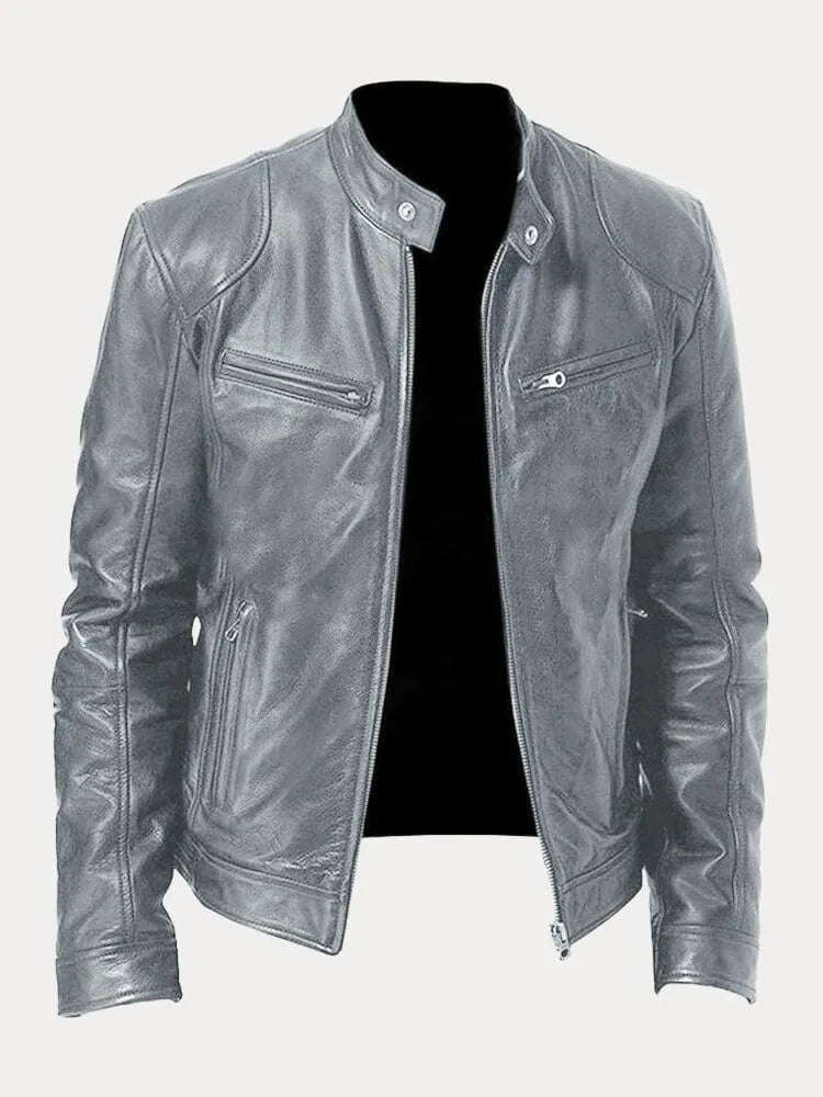Lorenzo - Chaqueta de cuero informal