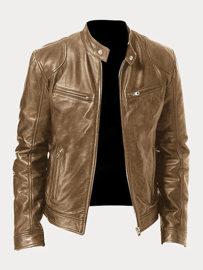 Lorenzo - Chaqueta de cuero informal
