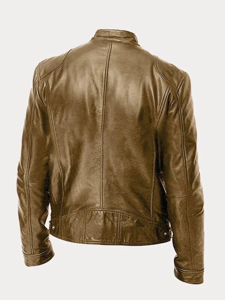 Lorenzo - Chaqueta de cuero informal