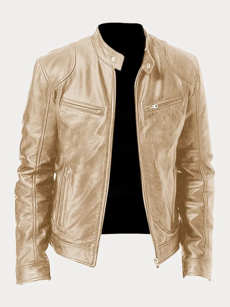 Lorenzo - Chaqueta de cuero informal