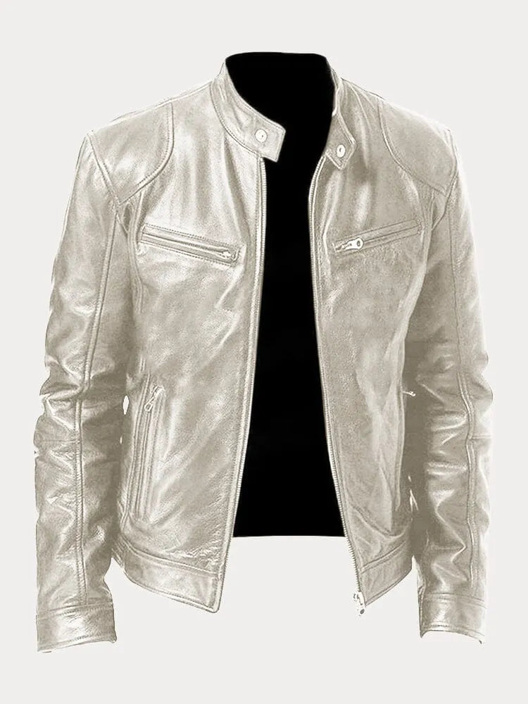 Lorenzo - Chaqueta de cuero informal