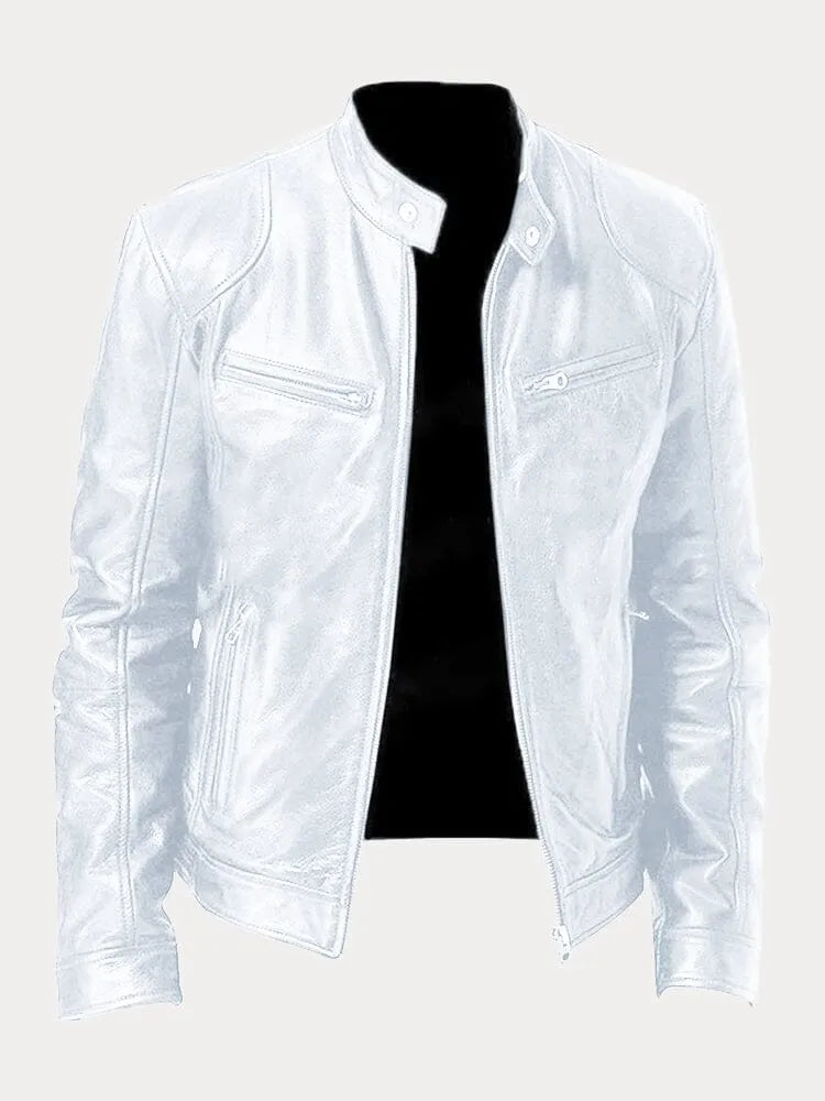 Lorenzo - Chaqueta de cuero informal