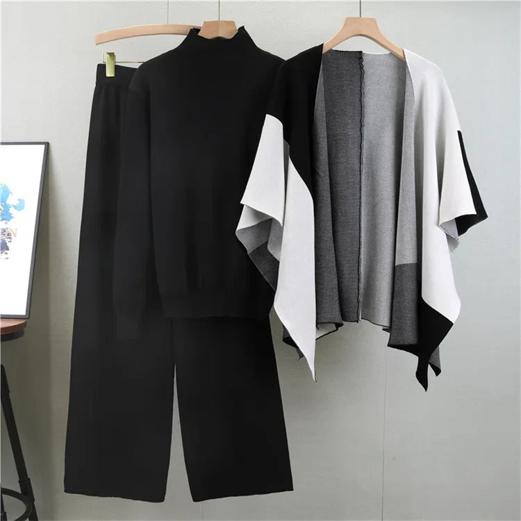 Nora – Elegante conjunto de punto de 3 piezas