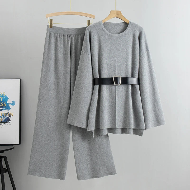 Flurina – Strickset mit Oversize-Pullover und Hose