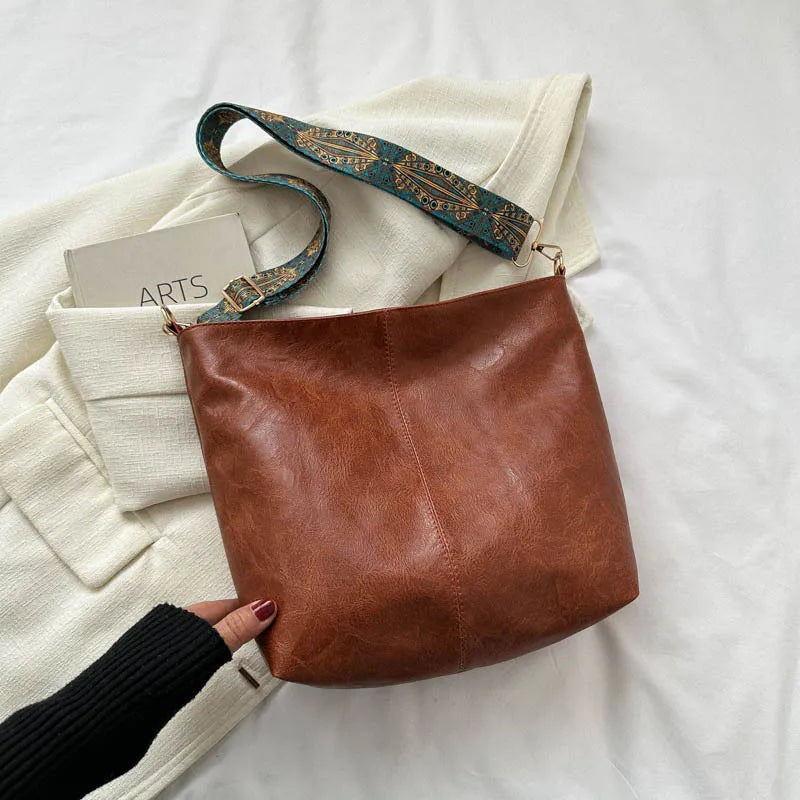 Camila | Bolso de hombro de cuero vintage
