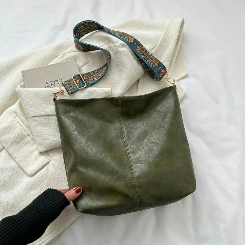 Camila | Bolso de hombro de cuero vintage