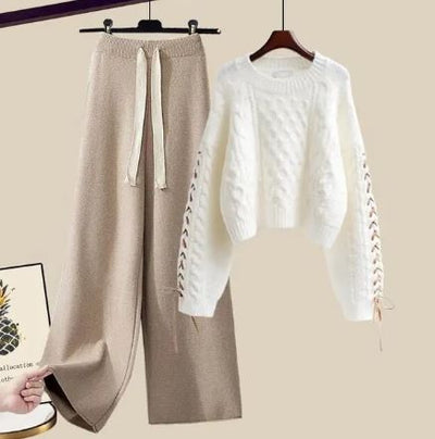 Elara | Conjunto de suéter de punto y pantalones