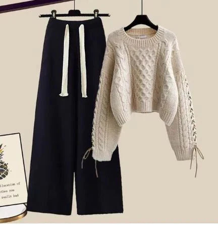Elara | Conjunto de suéter de punto y pantalones