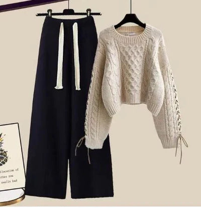Elara | Conjunto de suéter de punto y pantalones