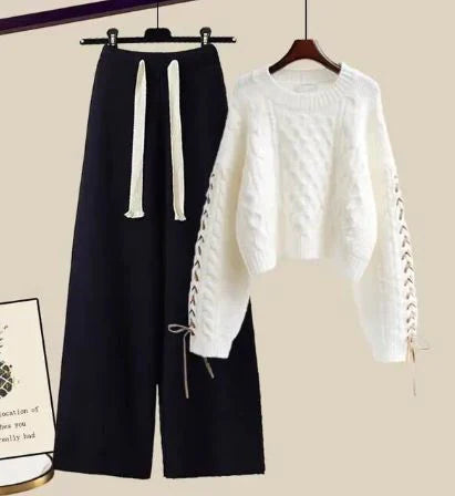 Elara | Conjunto de suéter de punto y pantalones