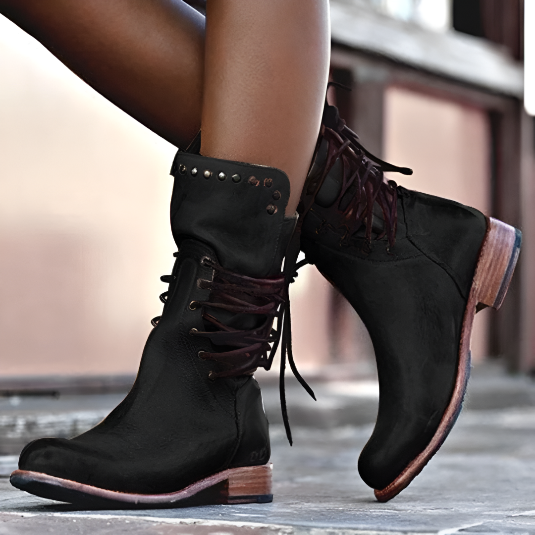 Annia – Botas de cuero con cordones
