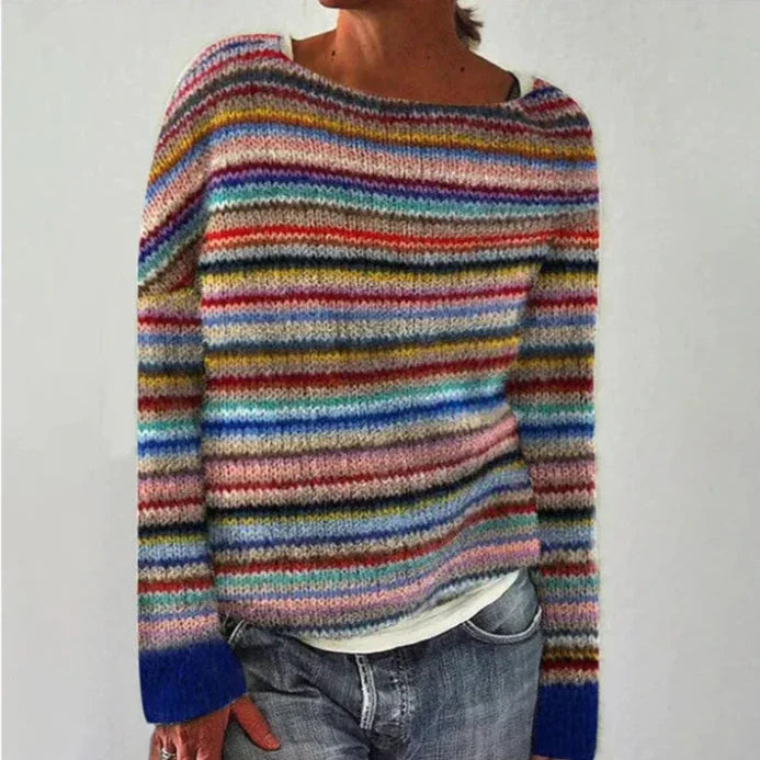 Silvia™ - suéter retro arcoíris