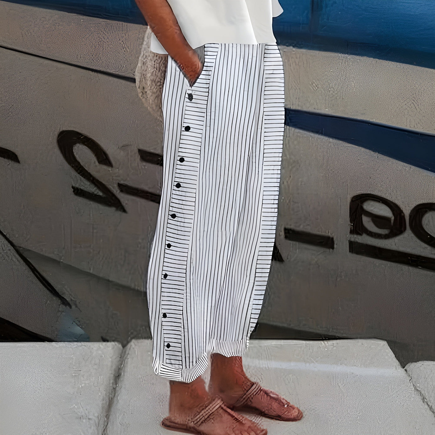 Diana - Pantalones de lino ligero