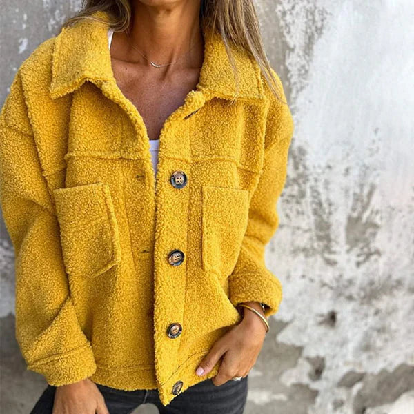 Dion - Chaqueta corta de lana con solapas