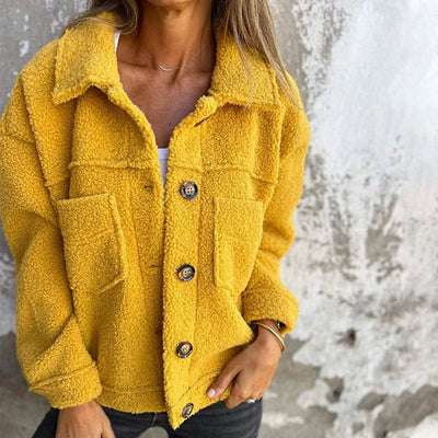 Dion - Chaqueta corta de lana con solapas