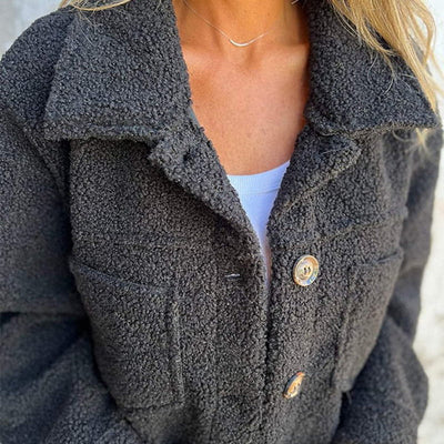 Dion - Chaqueta corta de lana con solapas
